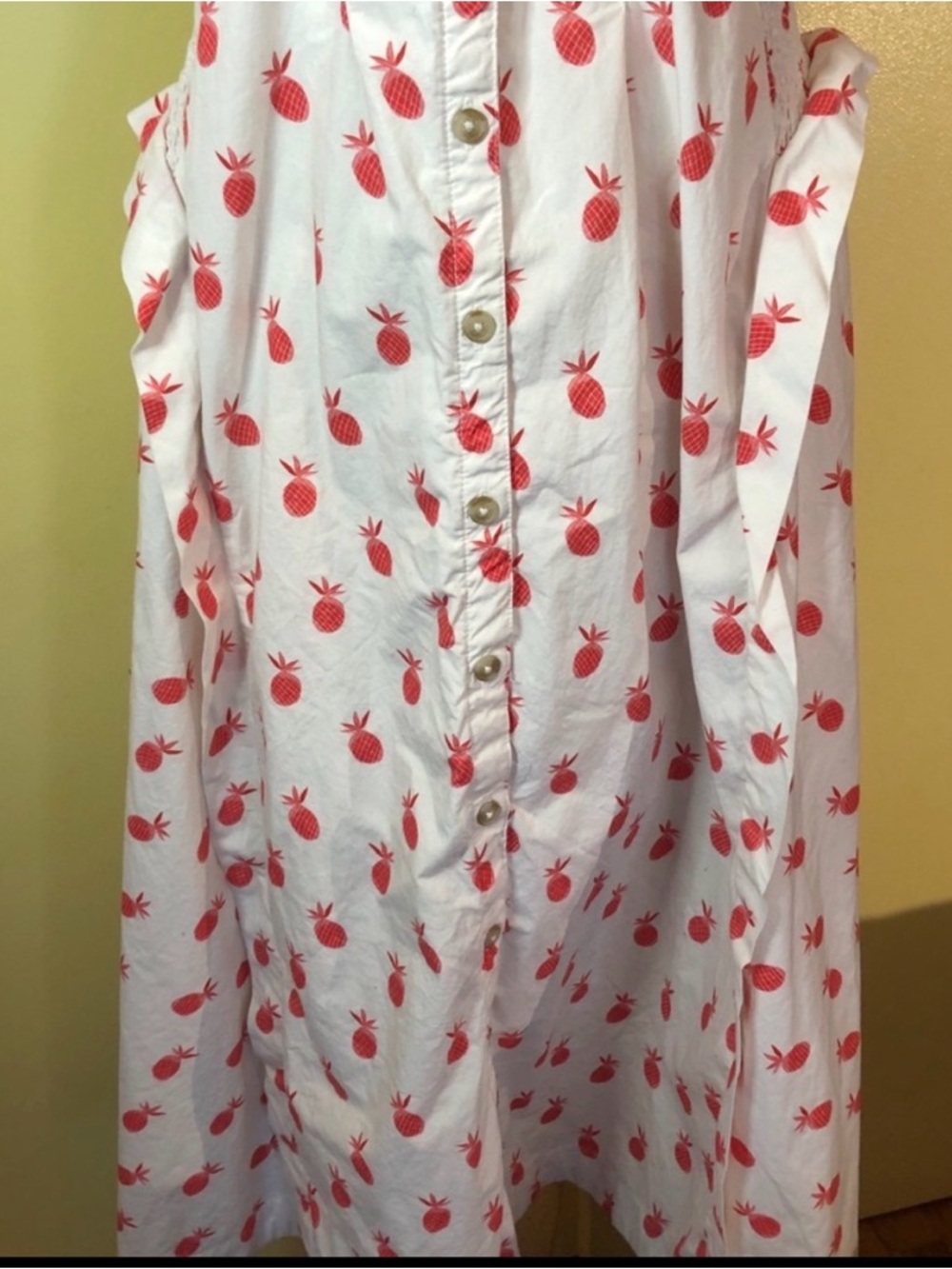 Anthropologie Red Pineapple Print Dress - Picture 7 of 8